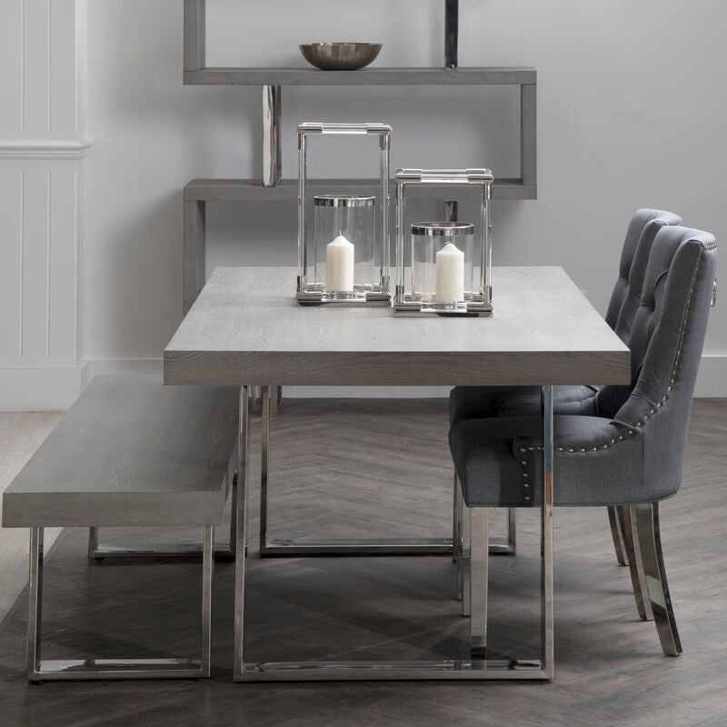 Orsina Richmond Grey Dining Chair | Tufted Upholstered Seating