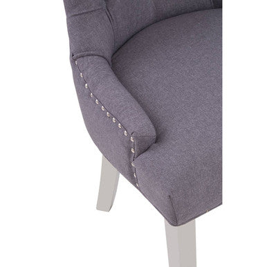 Orsina Richmond Grey Dining Chair | Tufted Upholstered Seating