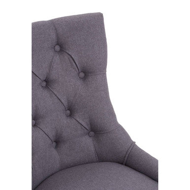 Orsina Richmond Grey Dining Chair | Tufted Upholstered Seating