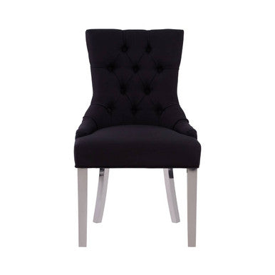 Orsina Richmond Black Dining Chair | Tufted Upholstered Seating