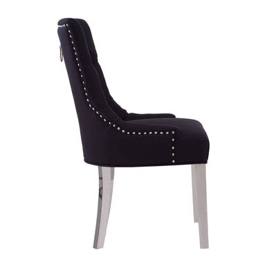 Orsina Richmond Black Dining Chair | Tufted Upholstered Seating