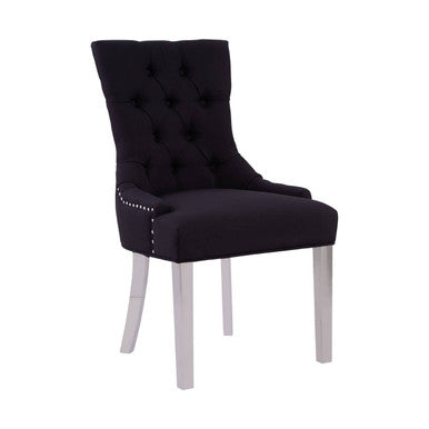 Orsina Richmond Black Dining Chair | Tufted Upholstered Seating