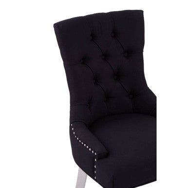 Orsina Richmond Black Dining Chair | Tufted Upholstered Seating