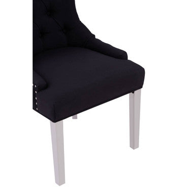 Orsina Richmond Black Dining Chair | Tufted Upholstered Seating