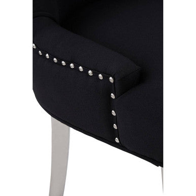 Orsina Richmond Black Dining Chair | Tufted Upholstered Seating