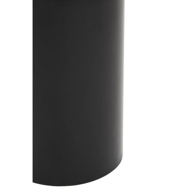 Orsina Elva Art Deco Metal Side Table – Gold and Black Accent Table