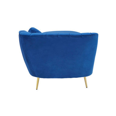 Orsina Felizia Velvet Left Arm Chaise Longue – Midnight Blue