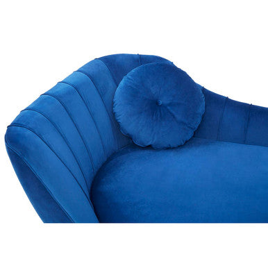 Orsina Felizia Velvet Left Arm Chaise Longue – Midnight Blue