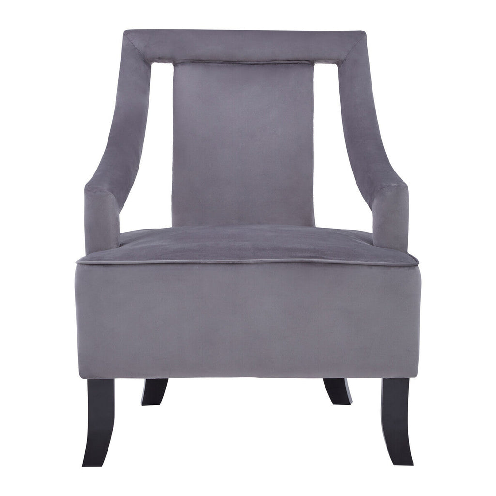 Orsina Faye Grey Velvet Dining Chair – Mid-Century Modern Accent Seat