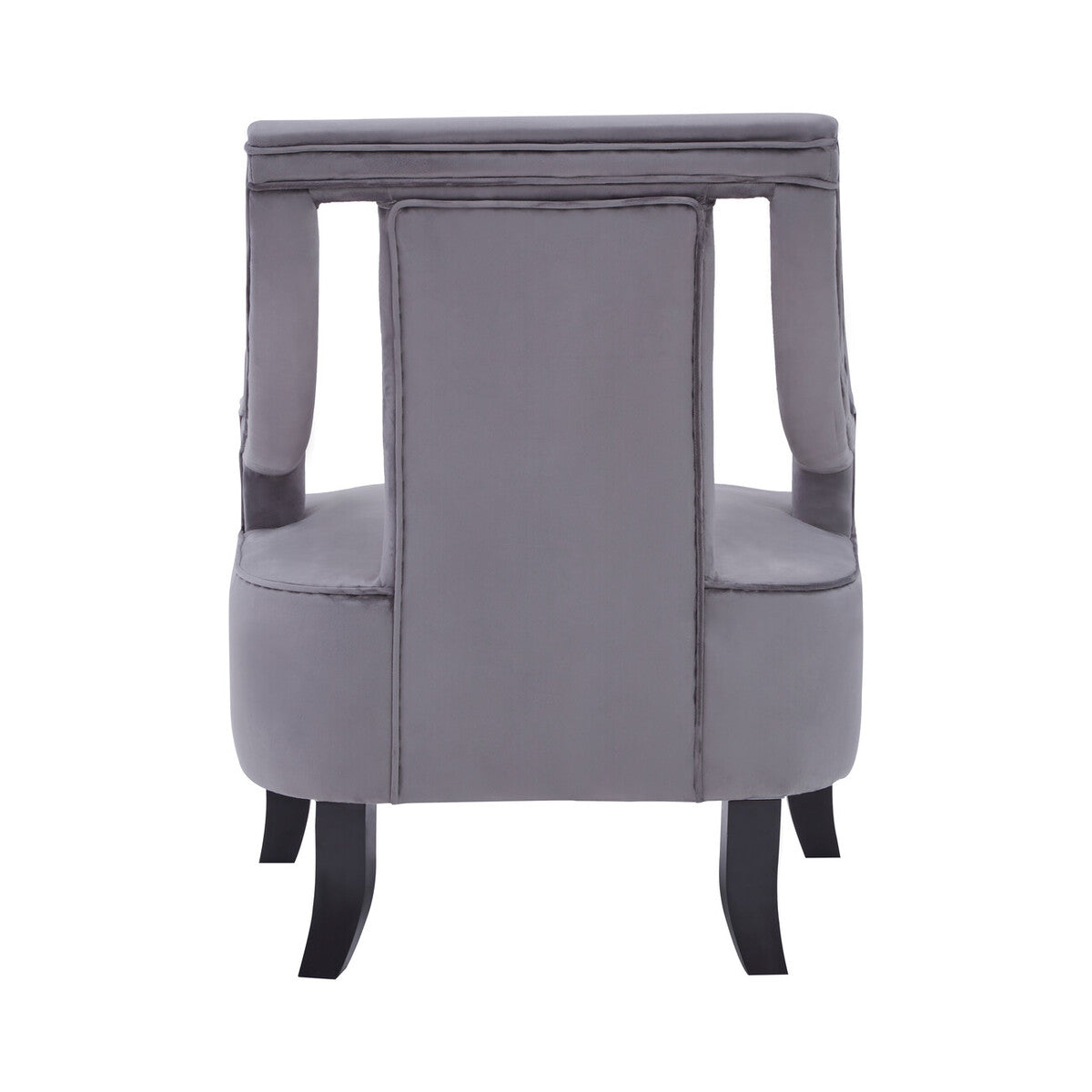 Orsina Faye Grey Velvet Dining Chair – Mid-Century Modern Accent Seat