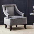 Orsina Faye Grey Velvet Dining Chair – Mid-Century Modern Accent Seat
