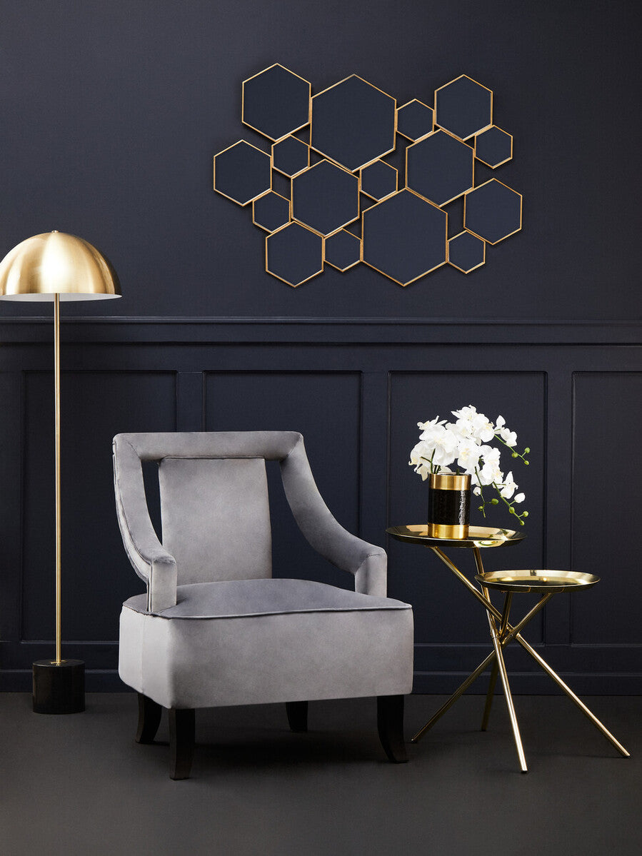 Orsina Faye Grey Velvet Dining Chair – Mid-Century Modern Accent Seat