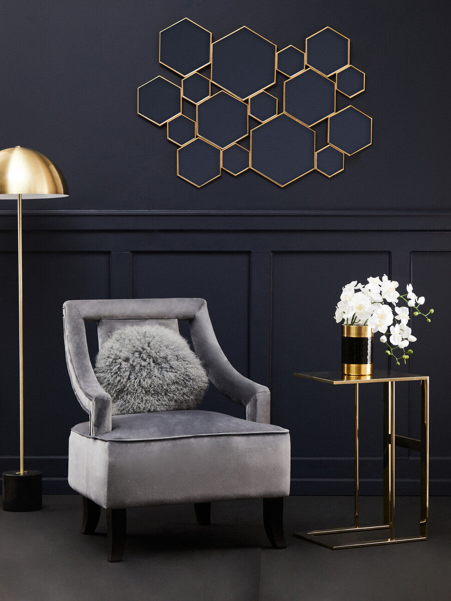 Orsina Faye Grey Velvet Dining Chair – Mid-Century Modern Accent Seat