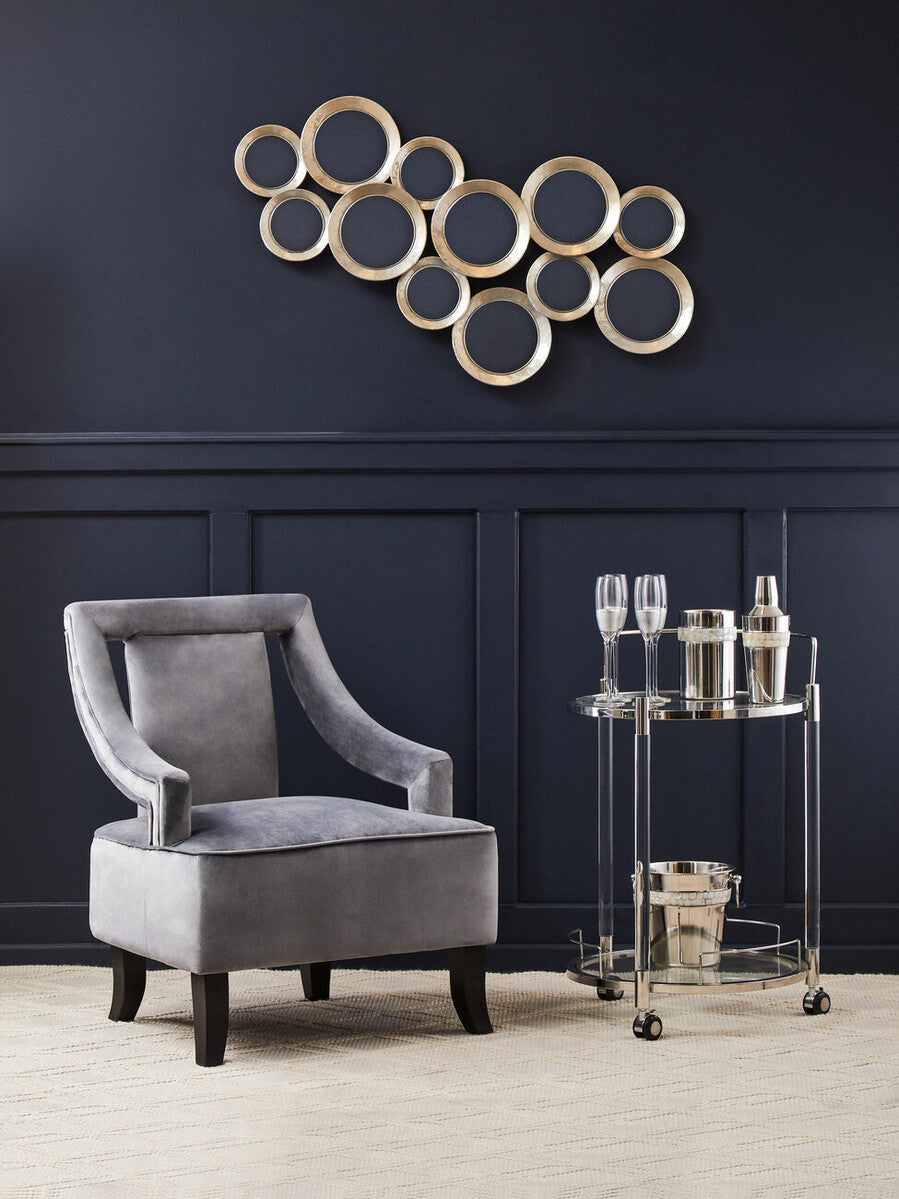 Orsina Faye Grey Velvet Dining Chair – Mid-Century Modern Accent Seat