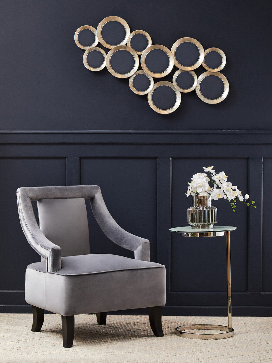 Orsina Faye Grey Velvet Dining Chair – Mid-Century Modern Accent Seat