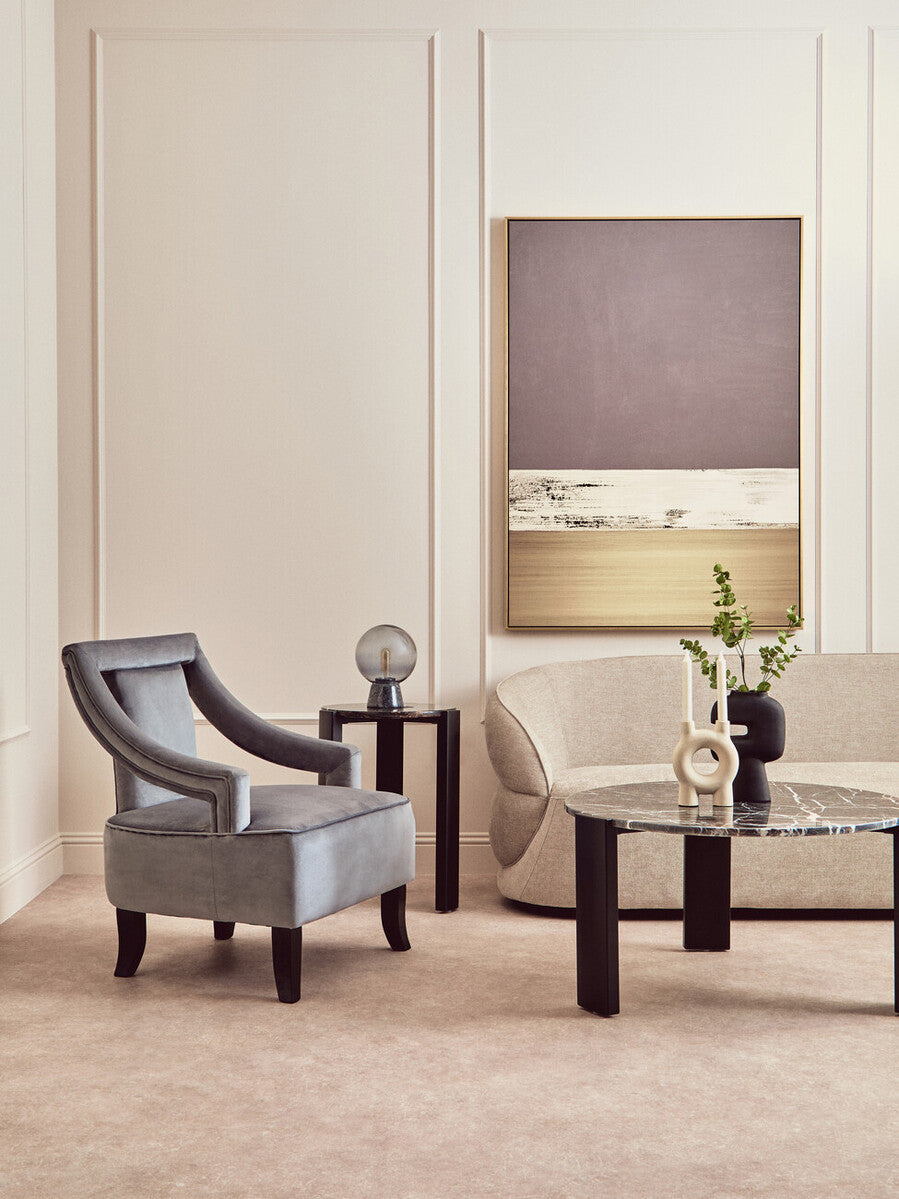 Orsina Faye Grey Velvet Dining Chair – Mid-Century Modern Accent Seat