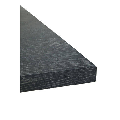 Orsina Lena Square Coffee Table – Black Oak Veneer and Gold Metal