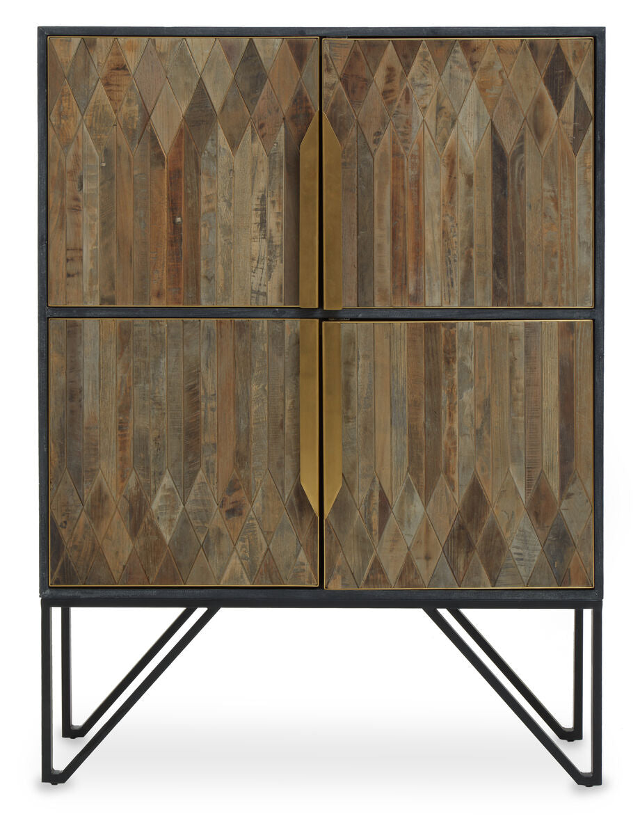 Orsina Zarina Tall Storage Cabinet | Recycled Elm & Pine Wood