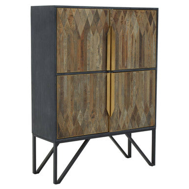 Orsina Zarina Tall Storage Cabinet | Recycled Elm & Pine Wood
