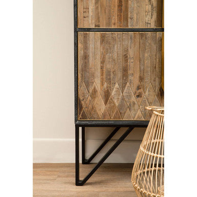 Orsina Zarina Tall Storage Cabinet | Recycled Elm & Pine Wood