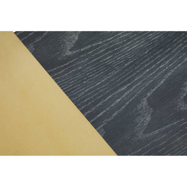 Orsina Serrano Black Marble and Gold Oak Veneer Coffee Table