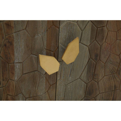 Orsina Malay Recycled Elm Wood 4 Door Sideboard – Geometric Buffet
