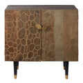 Orsina Malay Natural Sideboard – Hand-Carved Geometric Storage Cabinet
