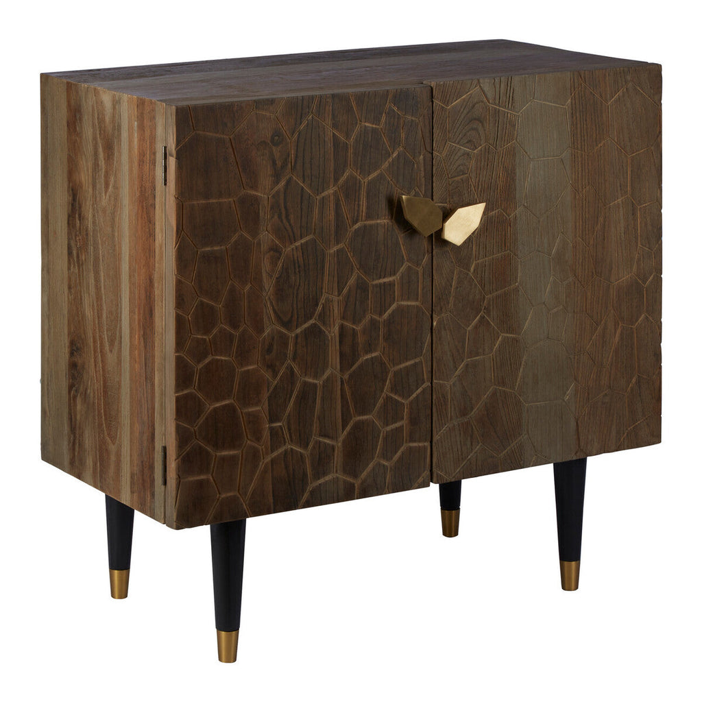 Orsina Malay Natural Sideboard – Hand-Carved Geometric Storage Cabinet