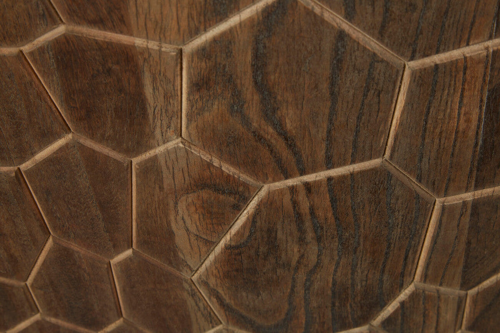 Orsina Malay Natural Sideboard – Hand-Carved Geometric Storage Cabinet
