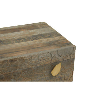 Orsina Malay Recycled Elm Wood 4-Drawer Chest | Natural & Black