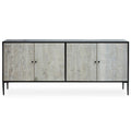Orsina Luxor 4-Door Sideboard – Recycled Pine Wood & Iron Cabinet