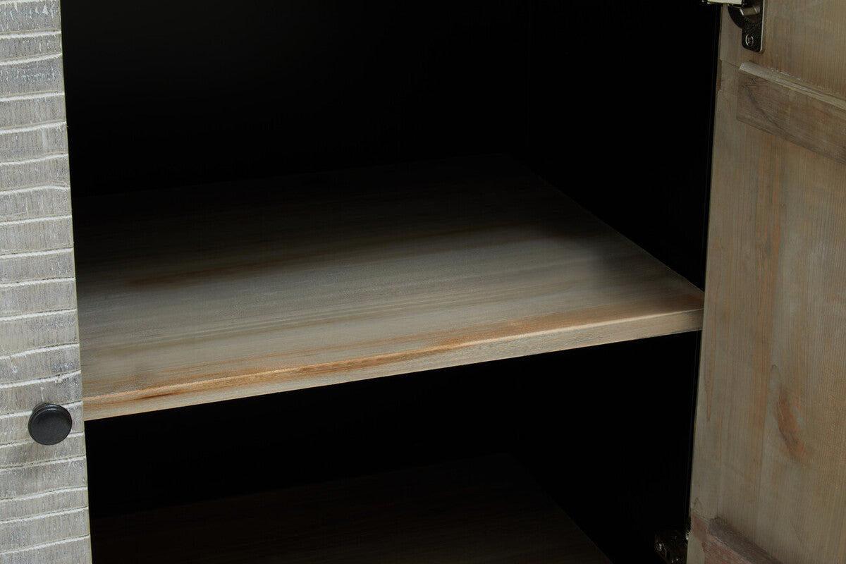 Orsina Luxor 4-Door Sideboard – Recycled Pine Wood & Iron Cabinet
