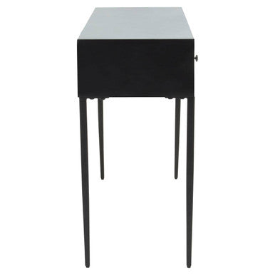 Orsina Luxor Pine Wood Console Table - 3 Drawer Textured Hallway Table