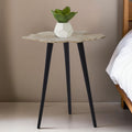 Orsina Prato Ginkgo Small Side Table – Gold Aluminium & Black Legs