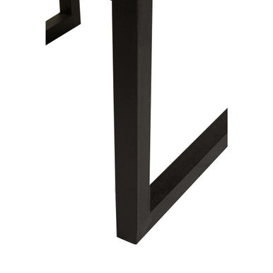 Orsina Malang Nesting Tables – Set of 3 Rustic Teak and Black Metal