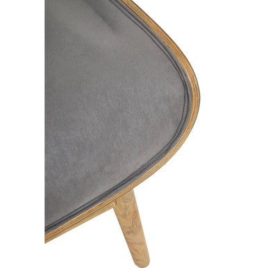 Orsina Vinsi Velvet Accent Chair – Dark Grey Tufted Winged Back