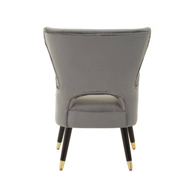 Orsina Sloan Grey Velvet Wingback Armchair – Modern Accent Chair