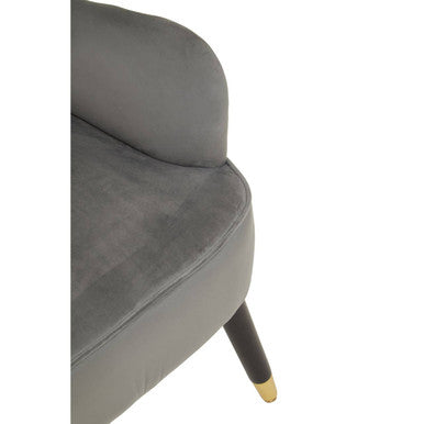 Orsina Sloan Grey Velvet Wingback Armchair – Modern Accent Chair