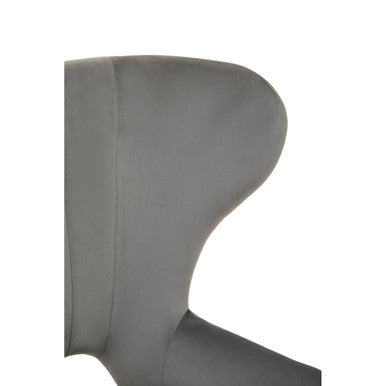 Orsina Sloan Grey Velvet Wingback Armchair – Modern Accent Chair