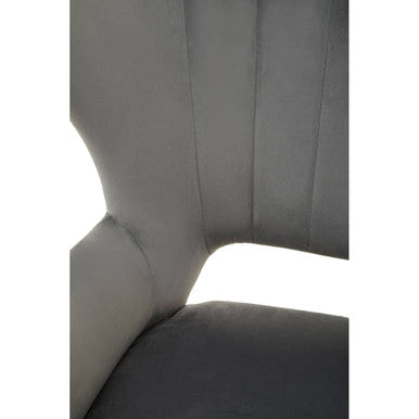 Orsina Sloan Grey Velvet Wingback Armchair – Modern Accent Chair