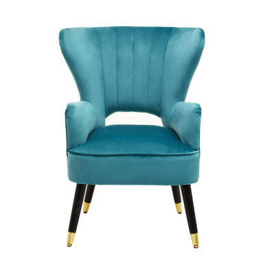 Orsina Sloan Green Velvet Wingback Armchair – Mid-Century Accent Chair