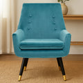 Orsina Sara Green Velvet Armchair – Mid-Century Tufted Accent Chair