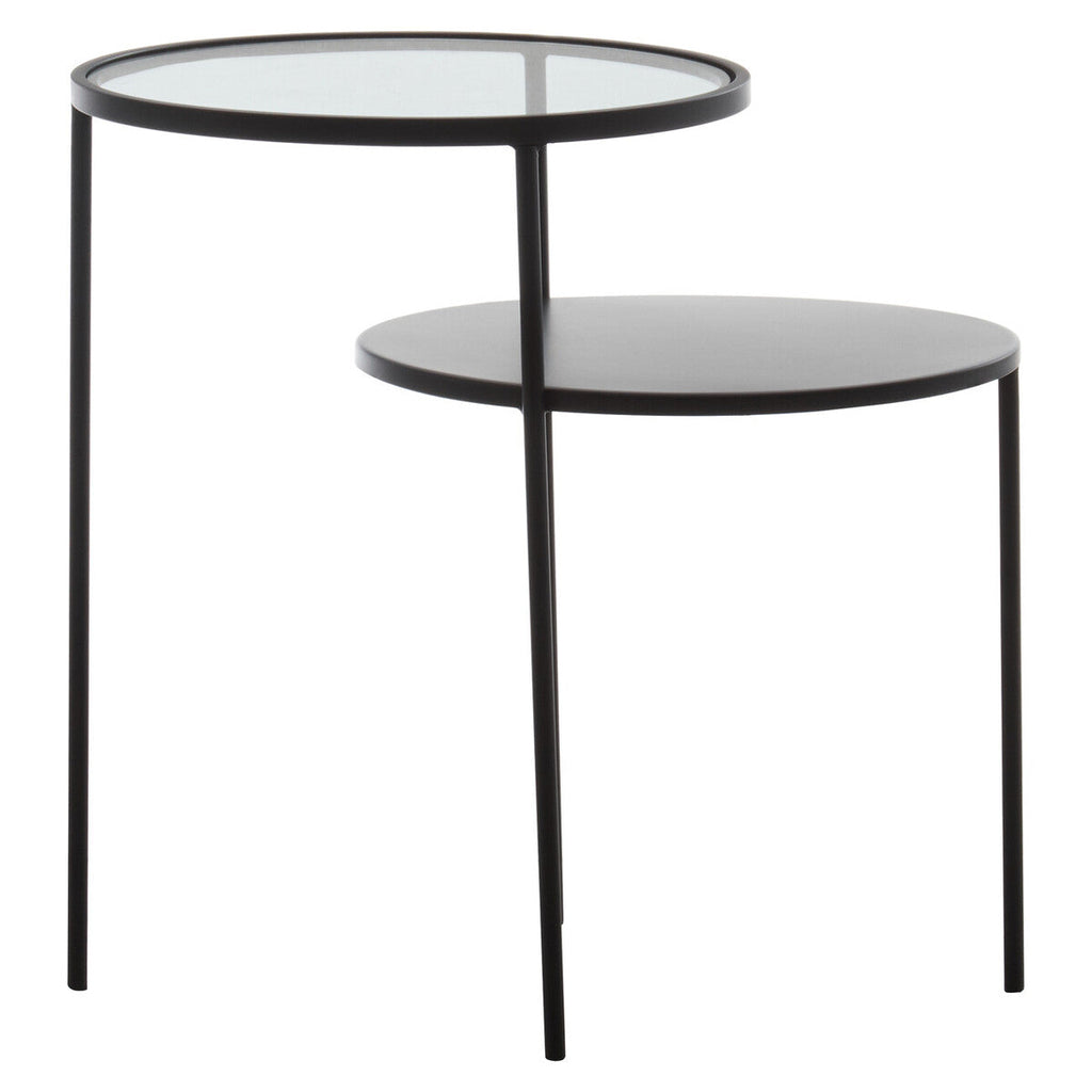 Orsina Trento Glass and Metal End Table – Modern Tiered Side Table