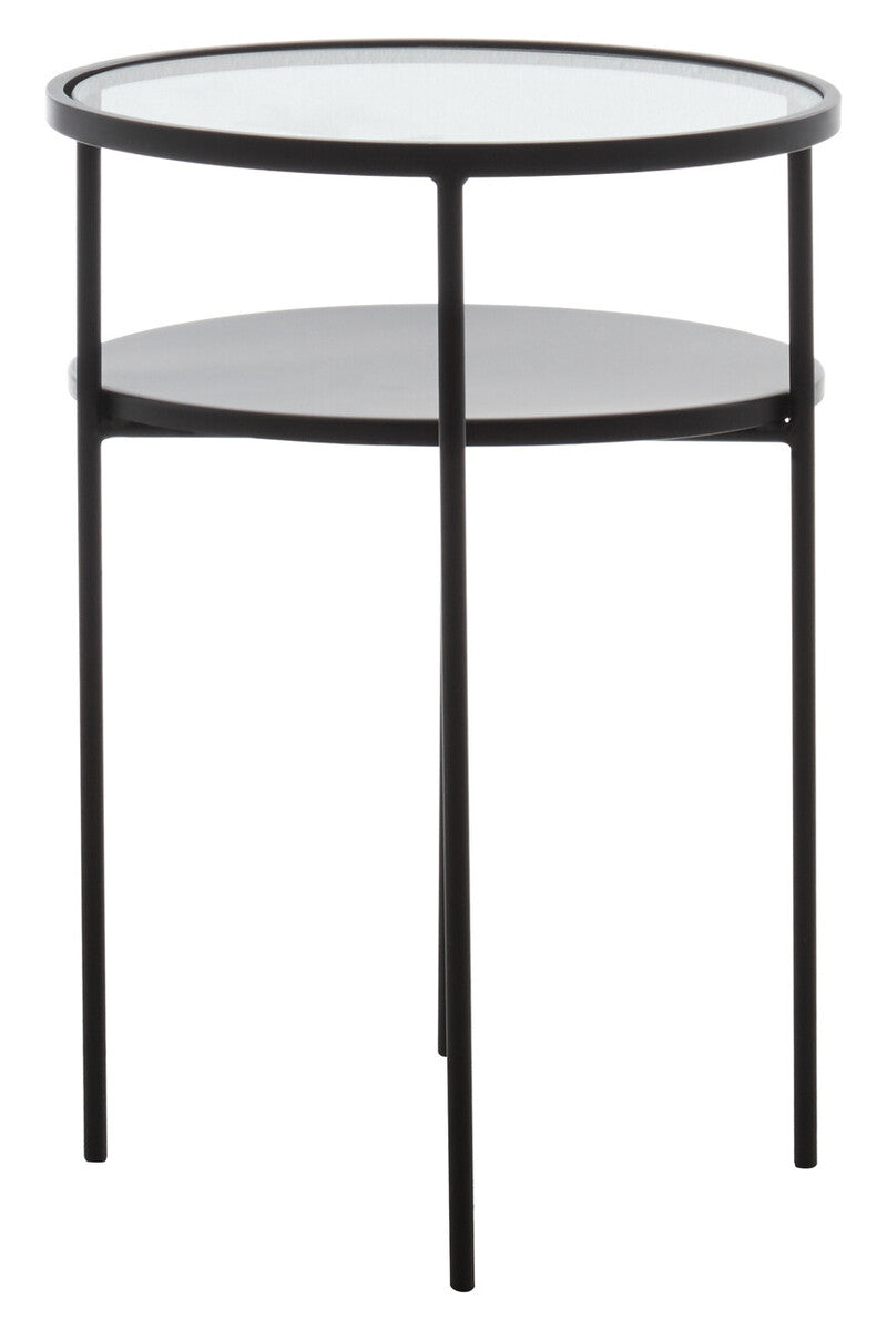 Orsina Trento Glass and Metal End Table – Modern Tiered Side Table