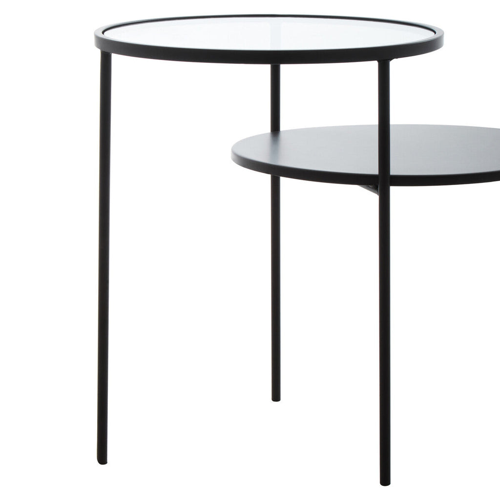 Orsina Trento Glass and Metal End Table – Modern Tiered Side Table