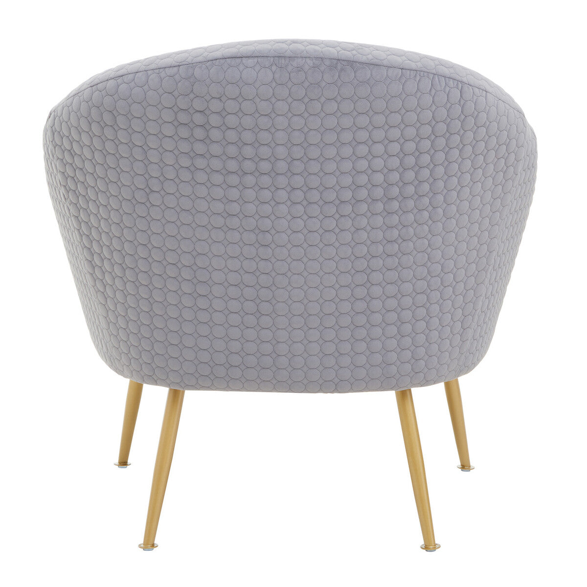 Orsina Tania Grey Velvet Occasional Chair – Modern Accent Seat with Gold Legs