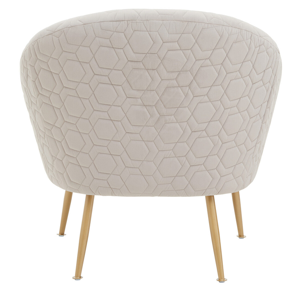Orsina Tania Beige Velvet Occasional Chair – Gold Metal Legs