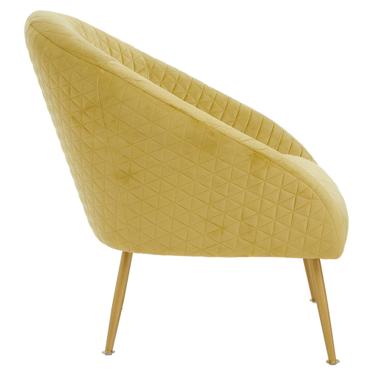 Orsina Tania Gold Velvet Occasional Chair – Modern Art Deco Accent Seat