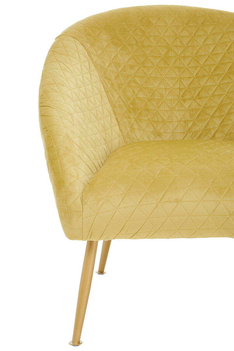 Orsina Tania Gold Velvet Occasional Chair – Modern Art Deco Accent Seat