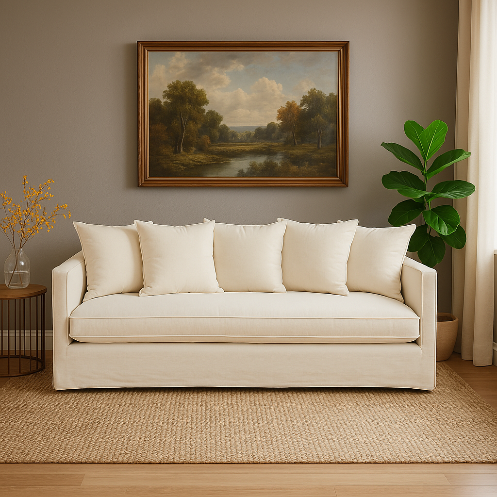 Orsina Antibes 3-Seater Cream Sofa – Contemporary Tailored Lounge